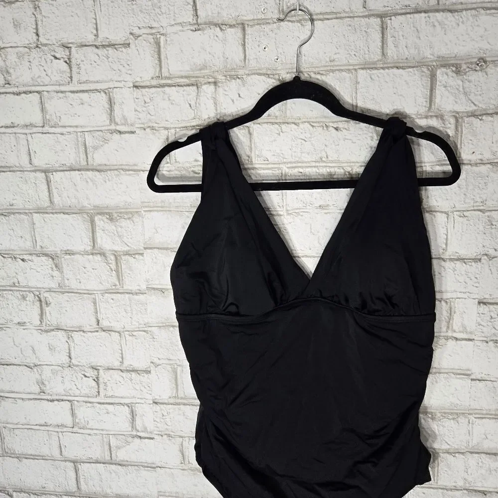 Time and Tru black one piece swimsuit